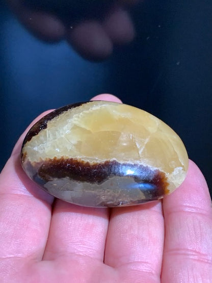 Septaria, galet roulé de 59 mm x 43 x 22 - 81,8 gr.