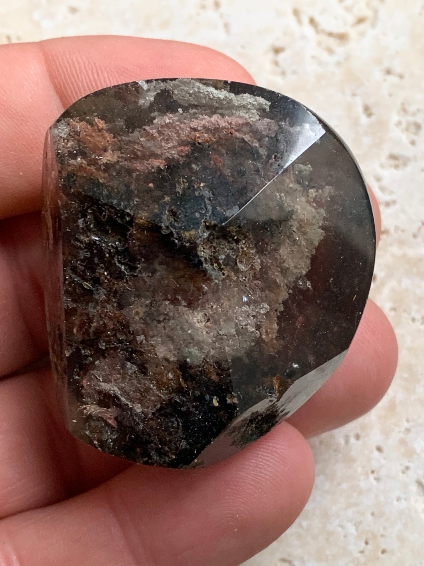 Cristal de Roche/ Quartz Lodolite ou Quartz Chaman – Spécimen naturel - ± 45 mm × 39 × 30 - 69,3 gr. !