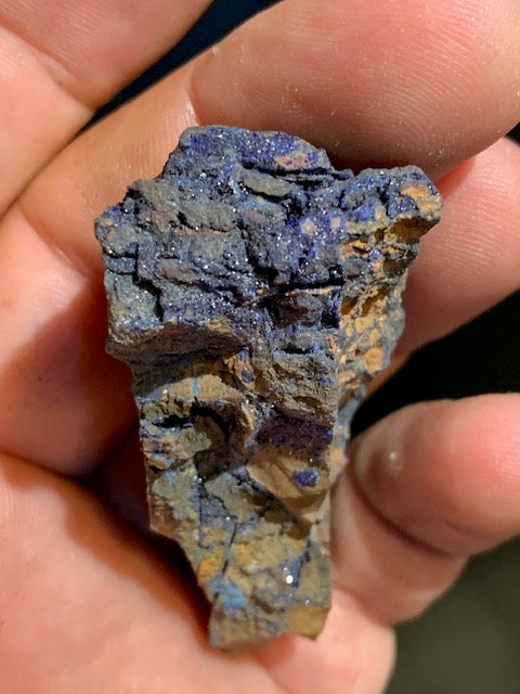 Azurite, beautiful pebble of 77 mm in diameter x 30 - 239 grams! Perfect for massages, collection...