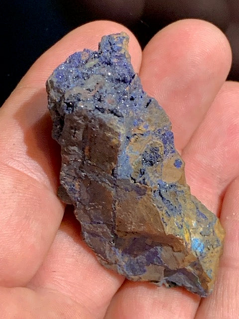 Azurite, beautiful pebble of 77 mm in diameter x 30 - 239 grams! Perfect for massages, collection...