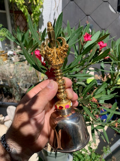 Cloche de prêtre Balinais – Son pur et clair comme un bol chantant, fabriquée par des maîtres artisans, une oeuvre d'Art !
