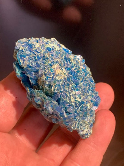 Chalcanthite (Sulfate de cuivre) - spécimen brut et naturel de 67 mm x 62 x 35 - 150 grammes