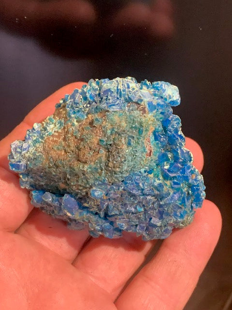 Chalcanthite (Sulfate de cuivre) - spécimen brut et naturel de 67 mm x 62 x 35 - 150 grammes