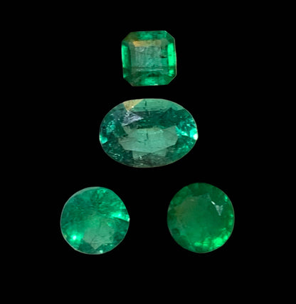 Émeraudes naturelles de Zambie – Pierres fines authentiques (2 carats au total) - Vendu en lot ou à l’unité