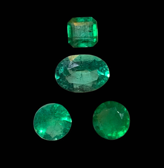 Émeraudes naturelles de Zambie – Pierres fines authentiques (2 carats au total) - Vendu en lot ou à l’unité