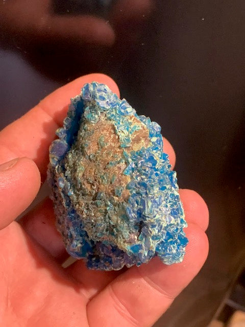 Chalcanthite (Sulfate de cuivre) - spécimen brut et naturel de 67 mm x 62 x 35 - 150 grammes