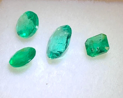 Émeraudes naturelles de Zambie – Pierres fines authentiques (2 carats au total) - Vendu en lot ou à l’unité