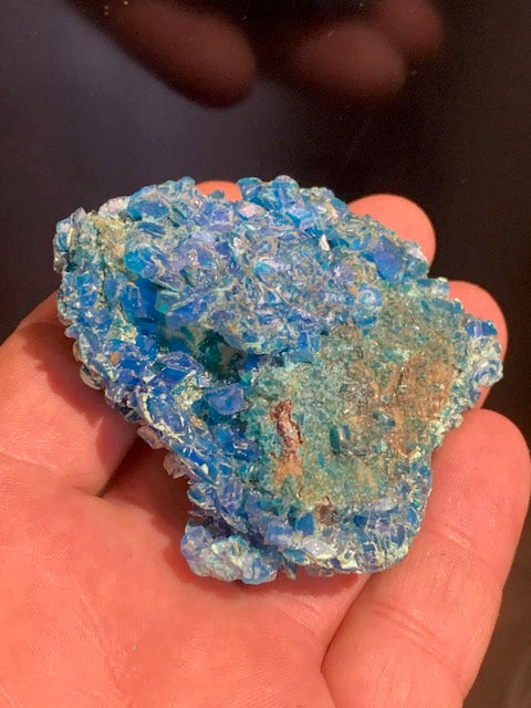 Chalcanthite (Sulfate de cuivre) - spécimen brut et naturel de 67 mm x 62 x 35 - 150 grammes
