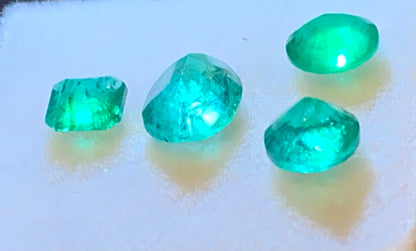 Émeraudes naturelles de Zambie – Pierres fines authentiques (2 carats au total) - Vendu en lot ou à l’unité