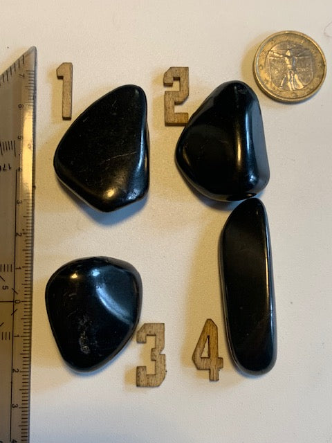 Shungite Argentée – Pierres roulées de 30x20x20 mm - 10 à 20 gr. – Parfait pour porter tous les jours !