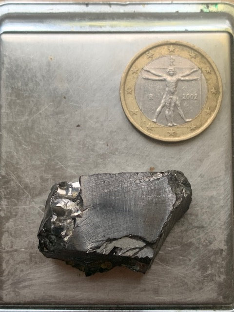 Shungite Élite/ Noble  – Pierre brute naturelle 35x20x16 mm, 9,4 g – Pièce rare et authentique !