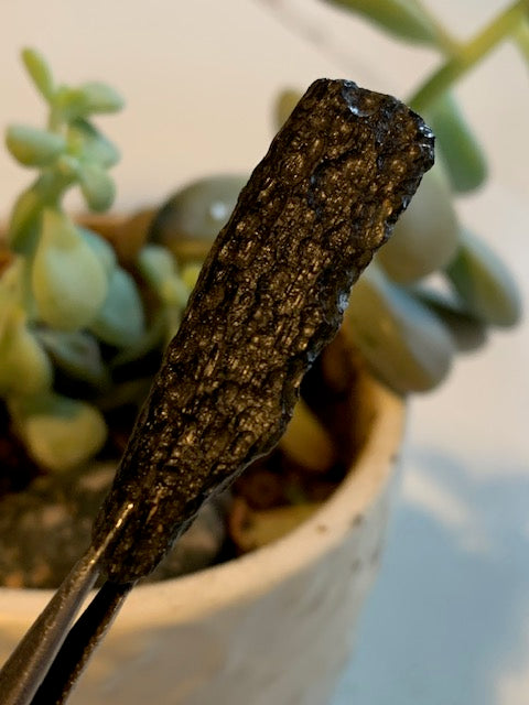 Tectite du Viet-Nam - 40 mm x 12 x 5 - 3 grammes. Fascinant, envoutant, hypnotisant !