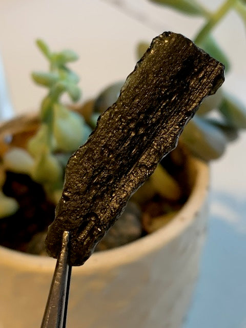 Tectite du Viet-Nam - 40 mm x 12 x 5 - 3 grammes. Fascinant, envoutant, hypnotisant !