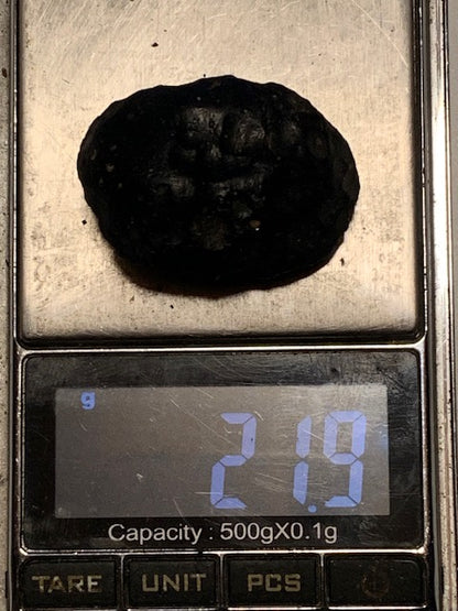 Tectite du Viet-Nam - 37 mm x 27 x 20 - 21,9 grammes - Fascinant, envoutant, hypnotisant !