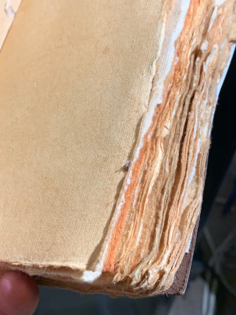 📔 Carnet en papier recyclé et couverture en cuir – 100 pages avec motif du Soleil et cordon de fermeture