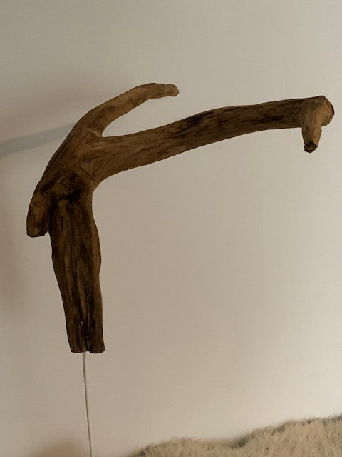 Sculpture en bois flotté de Loire : 'Tête De Chèvre' - 50 cm de hauteur × 37 × 21 - Création Zen Curiosity