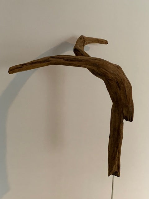 Sculpture en bois flotté de Loire : 'Tête De Chèvre' - 50 cm de hauteur × 37 × 21 - Création Zen Curiosity