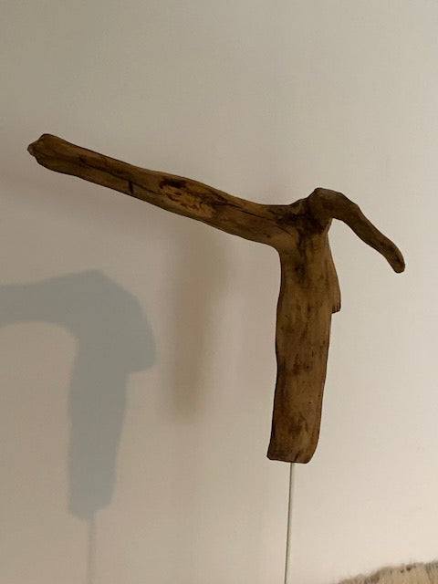 Sculpture en bois flotté de Loire : 'Tête De Chèvre' - 50 cm de hauteur × 37 × 21 - Création Zen Curiosity