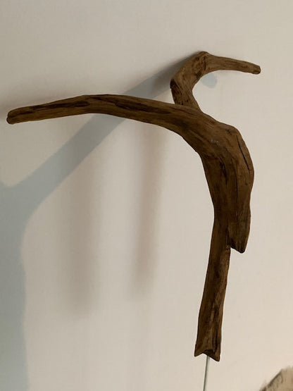 Sculpture en bois flotté de Loire : 'Tête De Chèvre' - 50 cm de hauteur × 37 × 21 - Création Zen Curiosity