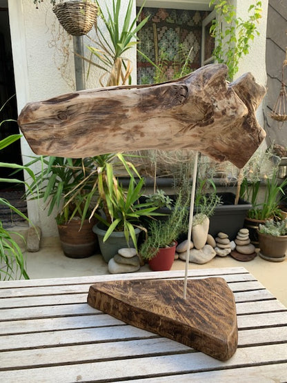 Sculpture en bois flotté de Loire : 'Tête De Cheval' - 40 cm de hauteur × 34 × 18 - Création Zen Curiosity