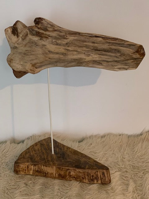 Sculpture en bois flotté de Loire : 'Tête De Cheval' - 40 cm de hauteur × 34 × 18 - Création Zen Curiosity