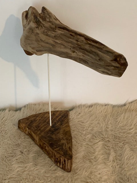 Sculpture en bois flotté de Loire : 'Tête De Cheval' - 40 cm de hauteur × 34 × 18 - Création Zen Curiosity