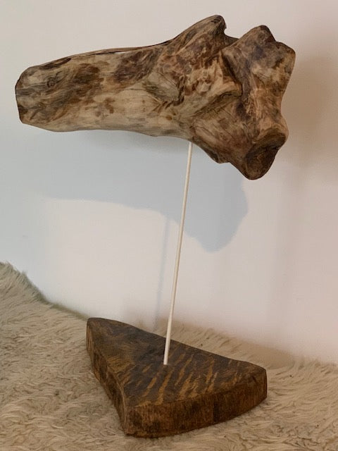 Sculpture en bois flotté de Loire : 'Tête De Cheval' - 40 cm de hauteur × 34 × 18 - Création Zen Curiosity