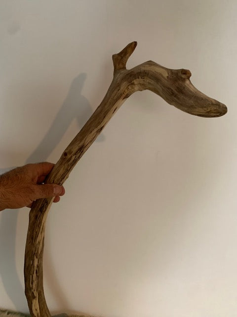 Sculpture en bois flotté de Loire : 'Tête De Cygne' - 77 cm de hauteur × 40 × 30 - Création Zen Curiosity