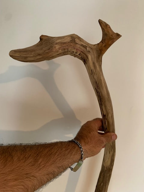 Sculpture en bois flotté de Loire : 'Tête De Cygne' - 77 cm de hauteur × 40 × 30 - Création Zen Curiosity