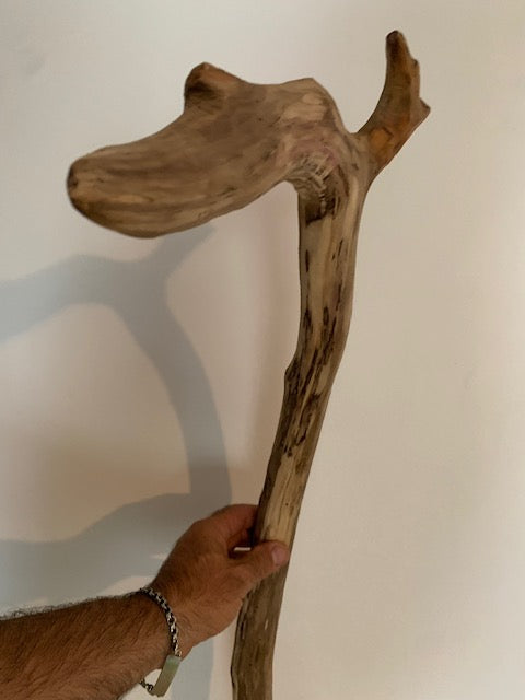 Sculpture en bois flotté de Loire : 'Tête De Cygne' - 77 cm de hauteur × 40 × 30 - Création Zen Curiosity