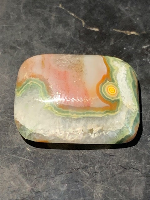 Jaspe Orbiculaire (Aussi appelé Jaspe Océan), cabochon de forme 'rectangle' - ± 20 x 16 x 6 mm - 3,2 gr. - Qualité AAA !