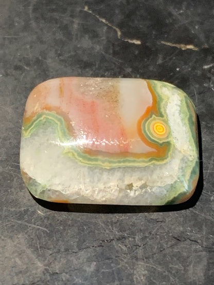 Jaspe Orbiculaire (Aussi appelé Jaspe Océan), cabochon de forme 'rectangle' - ± 20 x 16 x 6 mm - 3,2 gr. - Qualité AAA !