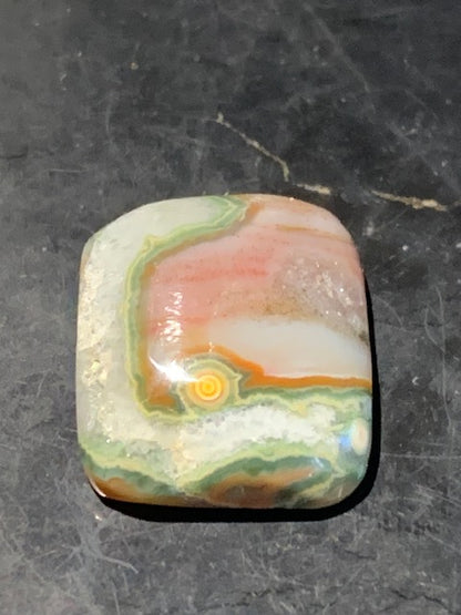 Jaspe Orbiculaire (Aussi appelé Jaspe Océan), cabochon de forme 'rectangle' - ± 20 x 16 x 6 mm - 3,2 gr. - Qualité AAA !