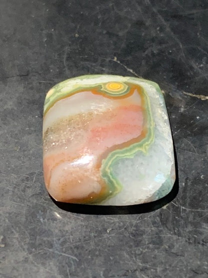 Jaspe Orbiculaire (Aussi appelé Jaspe Océan), cabochon de forme 'rectangle' - ± 20 x 16 x 6 mm - 3,2 gr. - Qualité AAA !