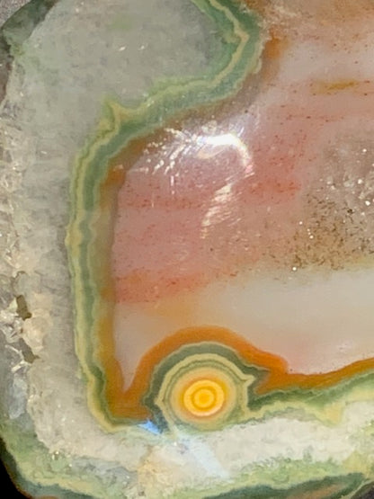 Jaspe Orbiculaire (Aussi appelé Jaspe Océan), cabochon de forme 'rectangle' - ± 20 x 16 x 6 mm - 3,2 gr. - Qualité AAA !