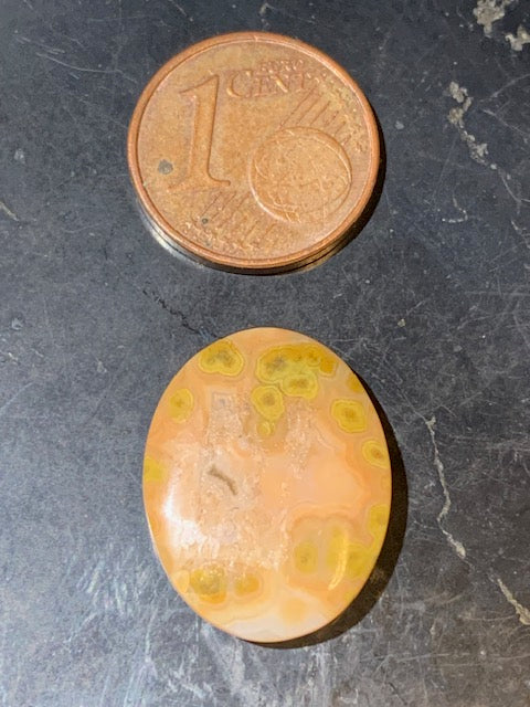 Jaspe Orbiculaire (Aussi appelé Jaspe Océan), cabochon de forme 'Ovale' - ± 18 x 15 x 5 mm - 1,8 gr. - Qualité AAA !