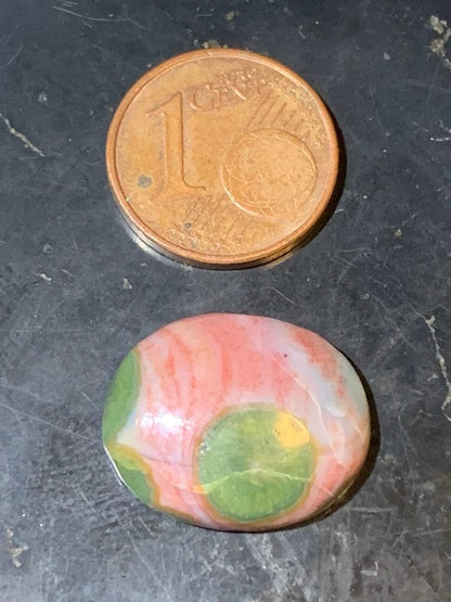 Jaspe Orbiculaire (Aussi appelé Jaspe Océan), cabochon de forme 'Ovale' - ± 17 x 15 x 5 mm - 2 gr. - Qualité AAA !