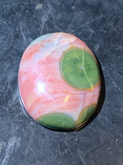 Jaspe Orbiculaire (Aussi appelé Jaspe Océan), cabochon de forme 'Ovale' - ± 17 x 15 x 5 mm - 2 gr. - Qualité AAA !