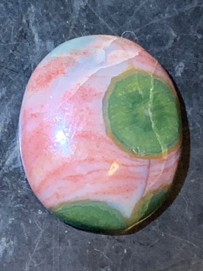 Jaspe Orbiculaire (Aussi appelé Jaspe Océan), cabochon de forme 'Ovale' - ± 17 x 15 x 5 mm - 2 gr. - Qualité AAA !