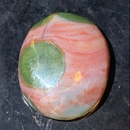 Jaspe Orbiculaire (Aussi appelé Jaspe Océan), cabochon de forme 'Ovale' - ± 17 x 15 x 5 mm - 2 gr. - Qualité AAA !