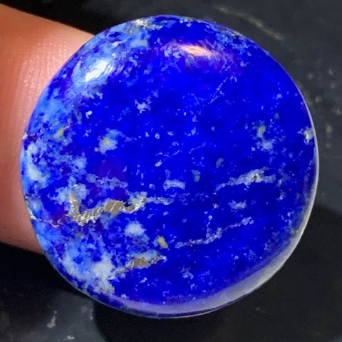 Lapis lazuli, cabochon de forme 'ronde' de Ø 25x 6 mm - 31,5 carats - Qualité AAA