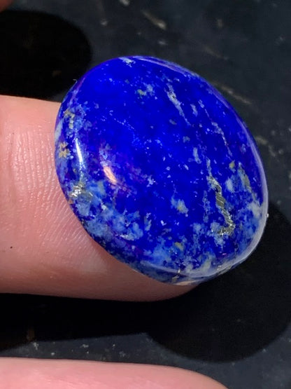 Lapis lazuli, cabochon de forme 'ronde' de Ø 25x 6 mm - 31,5 carats - Qualité AAA