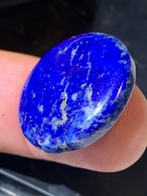 Lapis lazuli, cabochon de forme 'ronde' de Ø 25x 6 mm - 31,5 carats - Qualité AAA