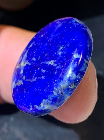 Lapis lazuli, cabochon de forme 'ronde' de Ø 25x 6 mm - 31,5 carats - Qualité AAA