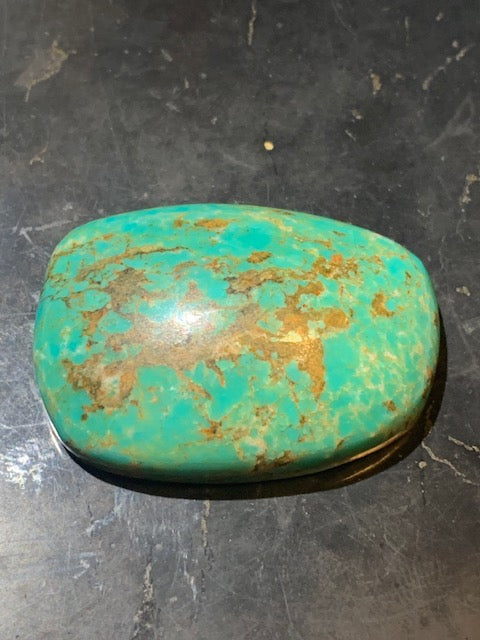 Turquoise, cabochon de forme asymétrique de 40 mm x 29 x 12 - 17,4 gr. - Parfait en bijouterie, collection, exposition...
