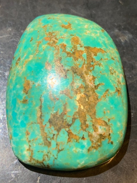 Turquoise, cabochon de forme asymétrique de 40 mm x 29 x 12 - 17,4 gr. - Parfait en bijouterie, collection, exposition...