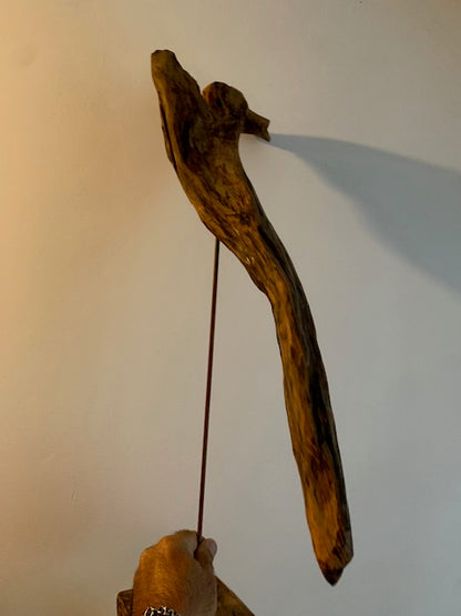 Sculpture en bois flotté de Loire - Bec d'oiseau - 65 cm de hauteur × 38 × 20 / ± 1,2 kg - Création Zen Curiosity
