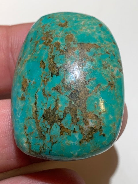 Turquoise, cabochon de forme asymétrique de 40 mm x 29 x 12 - 17,4 gr. - Parfait en bijouterie, collection, exposition...