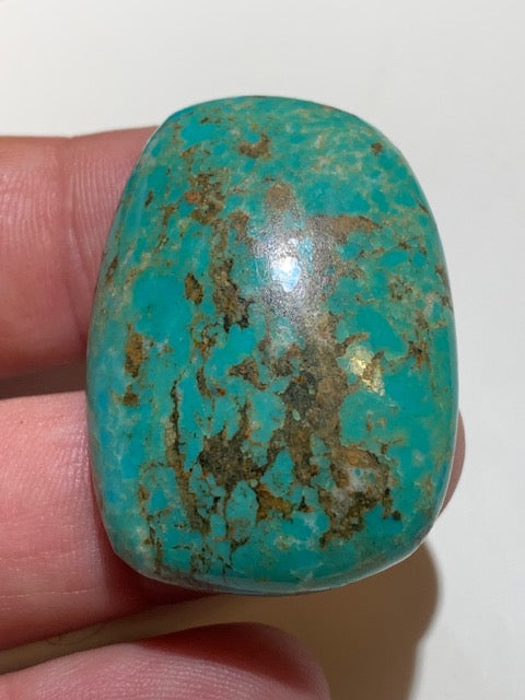 Turquoise, cabochon de forme asymétrique de 40 mm x 29 x 12 - 17,4 gr. - Parfait en bijouterie, collection, exposition...