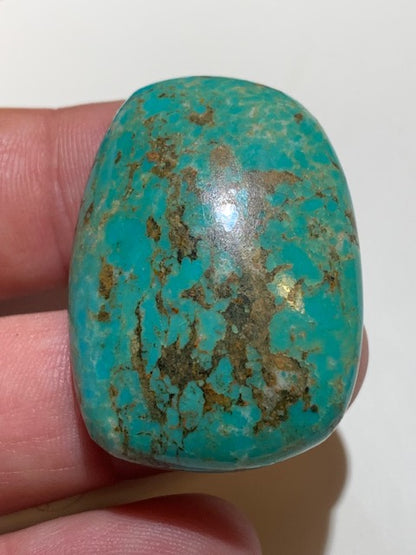 Turquoise, cabochon de forme asymétrique de 40 mm x 29 x 12 - 17,4 gr. - Parfait en bijouterie, collection, exposition...